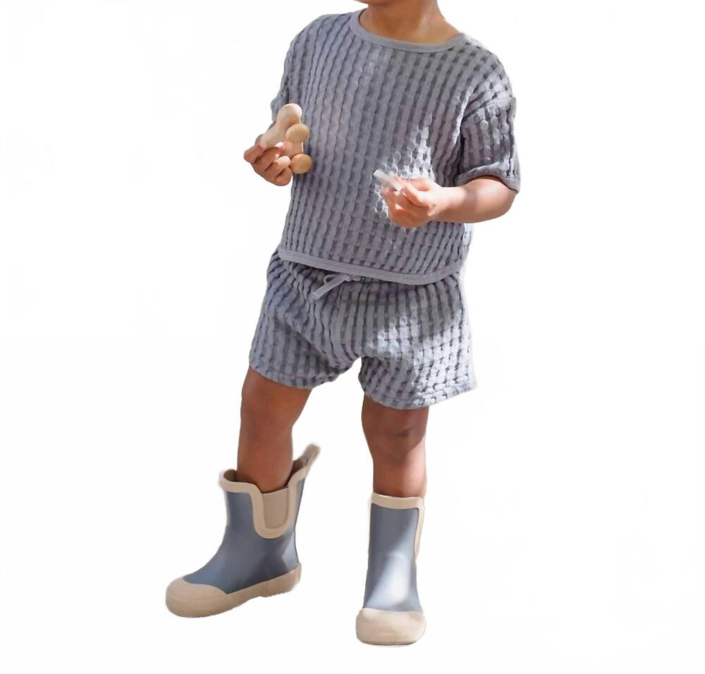 NEW QUINCY MAE jayden short sleeve tee and short set in ocean